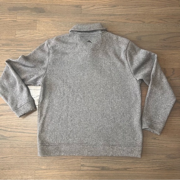 Tommy Bahama Herringbone Grey Pullover Men’s Large | LIKE NEW - Picture 5 of 9
